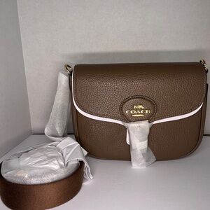 Coach Amelia Brown Leather Crossbody Bag